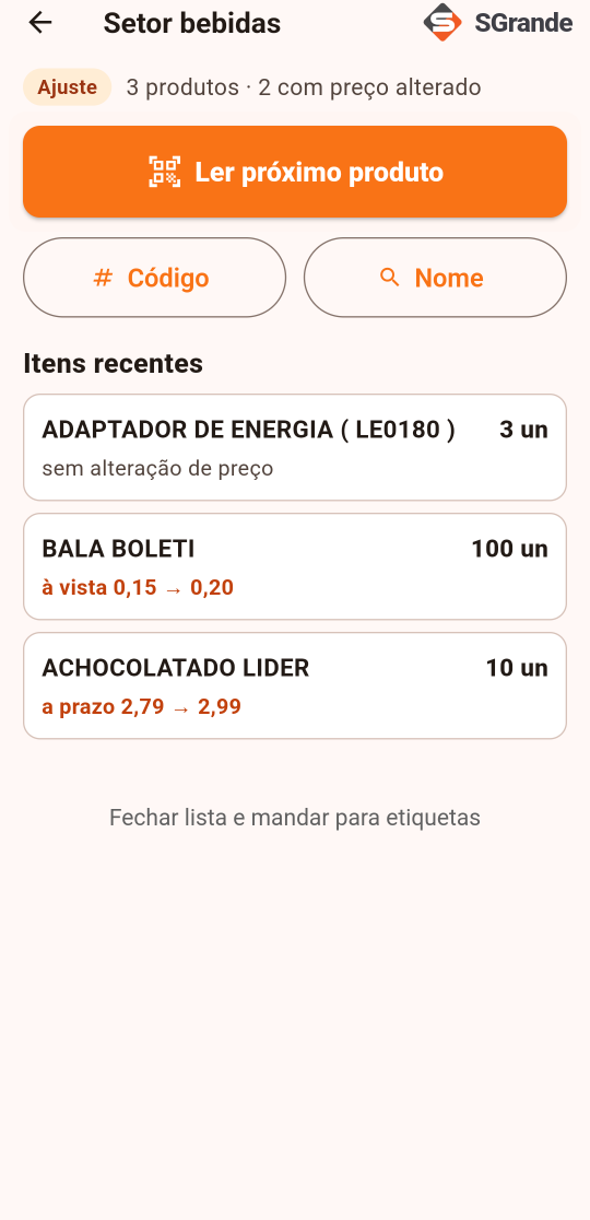 App de Estoque: O que mudou na lista